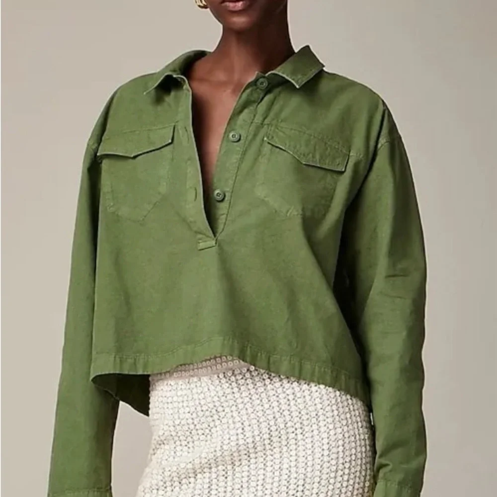 J.Crew Popover shirt in cotton-linen blend